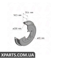 Гальмівний барабан ZIMMERMANN 100164920 (аналог VAG 6Q0609617 для VW Fox Polo 1.2-1)