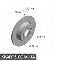 Гальмівний диск ZIMMERMANN 100337120 (аналог VAG 6R0615601 для Audi A1)