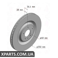 Гальмівний диск Zimmermann 100337620 (аналог VAG 4M0615601J для Audi Q7)