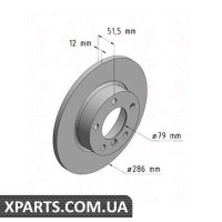 Гальмівний диск 286x12 ZIMMERMANN 150126820 (аналог BMW 34111160673 для BMW, MINI 3 E36 91-00)