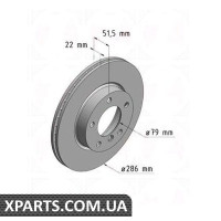 Гальмівний диск 286x22 ZIMMERMANN 150126920 (аналог BMW 34111162282 для BMW, MINI 3 E36 91-01)