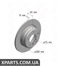 Тормозной диск 280x10 ZIMMERMANN 150127020 (аналог BMW 34211158936)