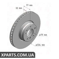Гальмівний диск 334x32 ZIMMERMANN 150128020 (аналог BMW 34111161372 для BMW, MINI Е38 740i750i)