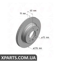 Гальмівний диск 276x19 ZIMMERMANN 150128320 (аналог BMW 34211162315 для BMW, MINI 3 E46 98-05)
