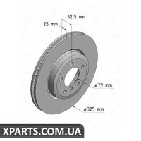 Гальмівний диск 325x25 ZIMMERMANN 150129420 (аналог BMW 34101166071 для BMW, MINI 3 E46 00-05)