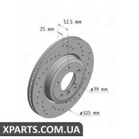 Гальмівний диск 325x25 ZIMMERMANN 150129452 (аналог BMW 34101166071 для BMW, MINI 3 E46 00-05)