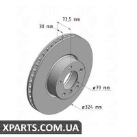 Диск гальмівний 324x30 ZIMMERMANN 150129620 (аналог BMW 34110392525 для BMW, MINI 5 E39 00-03)