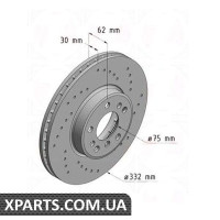 Гальмівний диск Zimmermann 150129852 (аналог BMW 34116756045 для BMW, MINI X5 E53 00-07)