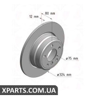 Гальмівний диск 324x12 ZIMMERMANN 150129920 (аналог BMW 34211164911 для BMW, MINI X5 E53 00-07)