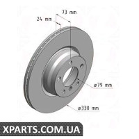 Гальмівний диск 330x24 ZIMMERMANN 150290120 (аналог BMW 34116792221)