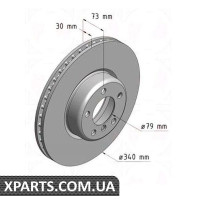 Гальмівний диск ZIMMERMANN 150290320 (аналог BMW 34116792223 для BMW, MINI 3 F30)