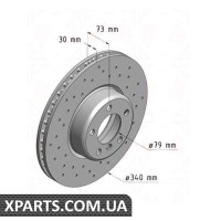 Гальмівний диск ZIMMERMANN 150290352 (аналог BMW 34116792223 для BMW, MINI 3 F30)