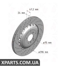 Тормозной диск 396x24  ZIMMERMANN 150290970 (аналог BMW 34212284103 для  BMW, MINI 5 F10F18 M5 11- LT)