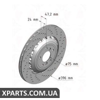 Гальмівний диск 396x24 ZIMMERMANN 150291070 (аналог BMW 34212284104 для BMW, MINI 5 F10F18 M5 11-PT)