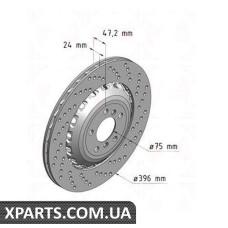 Тормозной диск 396x24  ZIMMERMANN 150291070 (аналог BMW 34212284104 для  BMW, MINI 5 F10F18 M5 11- PT)