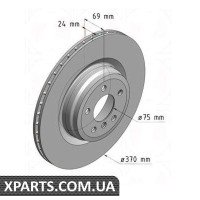 Гальмівний диск 370x24 ZIMMERMANN 150291620 (аналог BMW 34216775291)