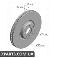 Гальмівний диск Zimmermann 150291720 (аналог BMW 34116782067)