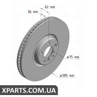 Тормозной диск Zimmermann 150291720 (аналог BMW 34116782067)