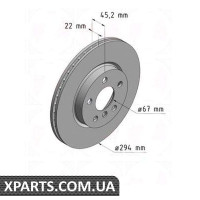 Гальмівний диск ZIMMERMANN 150292720 (аналог BMW 34116866297)