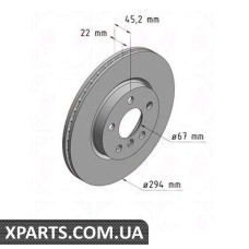 Тормозной диск ZIMMERMANN 150292720 (аналог BMW 34116866297)