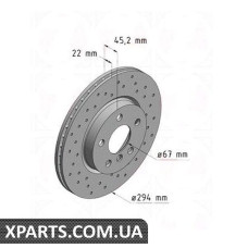 Тормозной диск   ZIMMERMANN 150292752 (аналог BMW 34116866297 для  BMW, MINI 2 F45F46)