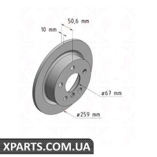 Гальмівний диск ZIMMERMANN 150292820 (аналог MINI 34216799383 для BMW, MINI COOPERONE)