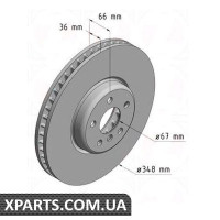 Гальмівний диск ZIMMERMANN 150293620 (аналог BMW 34116860911 для BMW, MINI 7 G11G12)