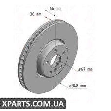 Тормозной диск   ZIMMERMANN 150293620 (аналог BMW 34116860911 для  BMW, MINI 7 G11G12)