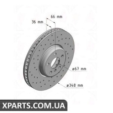 Гальмівний диск ZIMMERMANN 150293652 (аналог BMW 34116860911 для BMW, MINI 7 G11G12)