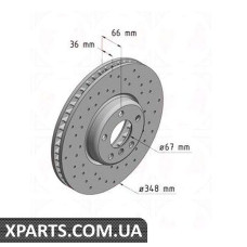 Тормозной диск   ZIMMERMANN 150293752 (аналог BMW 34116860912 для  BMW, MINI 7 G11G12)