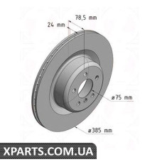 Тормозной диск 385x24 ZIMMERMANN 150294520 (аналог BMW 34216779535)