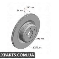 Гальмівний диск 385x24 ZIMMERMANN 150294532 (аналог BMW 34216779535)