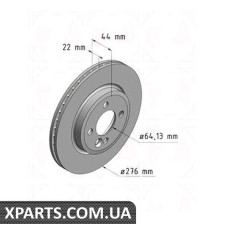 Гальмівний диск 276x22 ZIMMERMANN 150340020 (аналог BMW 34111502891 для BMW, MINI COOPERONE)