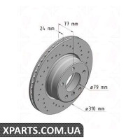 Гальмівний диск Zimmermann 150340252 (аналог BMW 34116764021 для BMW, MINI 5 E60)