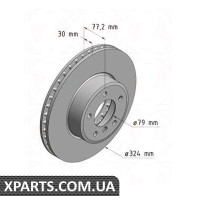 Гальмівний диск передній 324x30 ZIMMERMANN 150340320 (аналог BMW 34116767269 для BMW, MINI E60/E63 30)