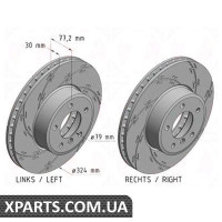 Гальмівний диск Black Z 324x30 ZIMMERMANN 150340353 (аналог BMW 34116767269)