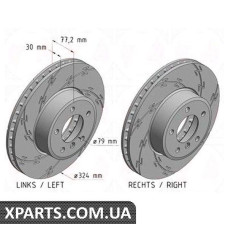 Тормозной диск Black Z 324x30 ZIMMERMANN 150340353 (аналог BMW 34116767269)