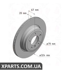 Тормозной диск 324x20  ZIMMERMANN 150341020 (аналог BMW 34211166127 для  BMW, MINI 7 E65/E66)