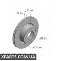 Гальмівний диск 292x20 ZIMMERMANN 150342420 (аналог BMW 34116764641 для BMW, MINI 3 E90)