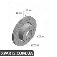 Тормозной диск 292x20  ZIMMERMANN 150342452 (аналог BMW 34116764641 для  BMW, MINI 3 E90)