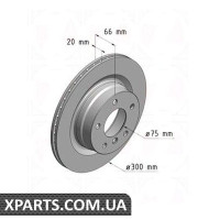 Гальмівний диск 300x20 ZIMMERMANN 150342620 (аналог BMW 34216764651)