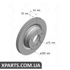 Тормозной диск 300x20 ZIMMERMANN 150342620 (аналог BMW 34216764651)