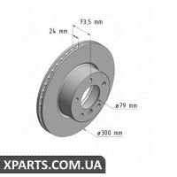 Гальмівний диск 300x24 ZIMMERMANN 150342720 (аналог BMW 34116854998 для BMW, MINI 3 E90)