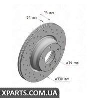 Гальмівний диск 330x24 ZIMMERMANN 150342852 (аналог BMW 34116764645 для BMW, MINI 3 E90)