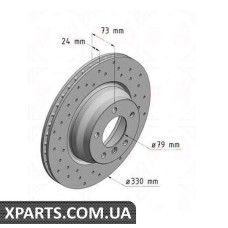 Гальмівний диск 330x24 ZIMMERMANN 150342852 (аналог BMW 34116764645 для BMW, MINI 3 E90)