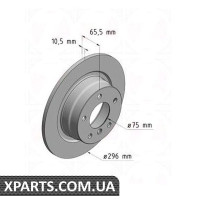Гальмівний диск 296x10,5 ZIMMERMANN 150342920 (аналог BMW 34214031725)