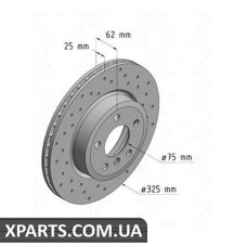 Тормозной диск   Zimmermann 150343152 (аналог BMW 34113400151 для  BMW, MINI X3 E83)