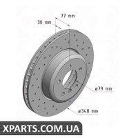 Гальмівний диск 348x30 ZIMMERMANN 150343452 (аналог BMW 34116763824 для BMW, MINI 5 E60E61 6 E63)
