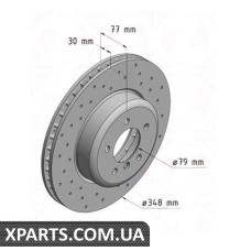 Тормозной диск 348x30  ZIMMERMANN 150343452 (аналог BMW 34116763824 для  BMW, MINI 5 E60E61 6 E63)