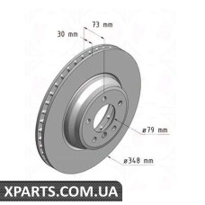 Гальмівний диск 348x30 ZIMMERMANN 150344120 (аналог BMW 34116770729 для BMW, MINI 3 E90)